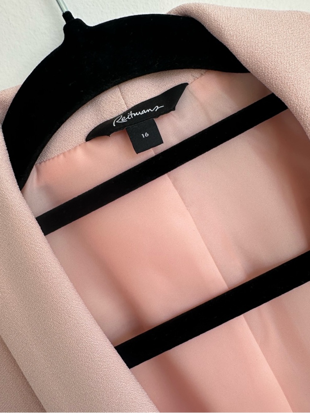 Blush Pink Open-Front Blazer Jacket - Picture 3 of 4